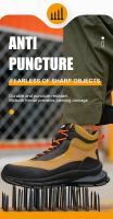 Zapatos de Trabajo Ligeros Impermeables, Antideslizantes, Pisada Segura con Punta de Acero - details 9