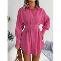 Vestido de blusa de mujer con mangas abullonadas, vestidos de manga larga para mujer, cintura asimétrica, elegante y hermoso - details 19