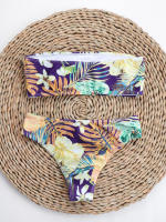 Bikini sexy impreso, comercio exterior, moda mujer, traje de baño de poliéster dividido - details 33