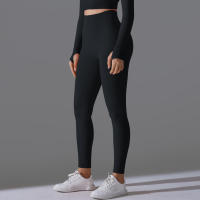 Hamidou-Pantalones deportivos de Yoga para mujer, mallas de cintura alta y caderas ajustadas, glúteos de melocotón, pantalones de Yoga desnudos de cintura alta - details 12