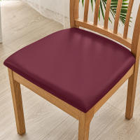 Funda de cojín cuadrada de cuero PU para silla, fundas impermeables para asiento de cocina y comedor, fundas de cojín para asiento de silla de comedor extraíbles - details 11