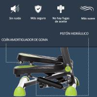 Máquina de Step Stepper Fitness en Casa para Escaleras con Pantalla LCD Manillar y Pedales Antideslizantes Equipo de Ejercicio para Gimnasio Oficina 55x44x108 cm - details 12