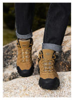Zapatos de senderismo para hombre, botas de montaña al aire libre, escalada, otoño e invierno, zapatillas de goma - details 12