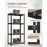 Estantería de Acero Pesada Montaje Rápido Ideal para Instrumentos, Garaje, Almacén Carga de 520 kg - details 7