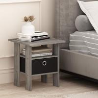 Mesa de Noche Furinno Diseño Francés de Robalo Gris Muebles y Organización - details 1