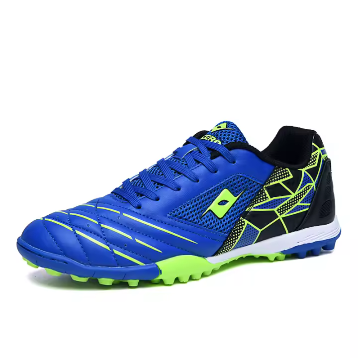Zapatos de fútbol con tacos rotos para hombre, zapatos de entrenamiento para jóvenes, césped artificial, tacos largos, suela plana - 1