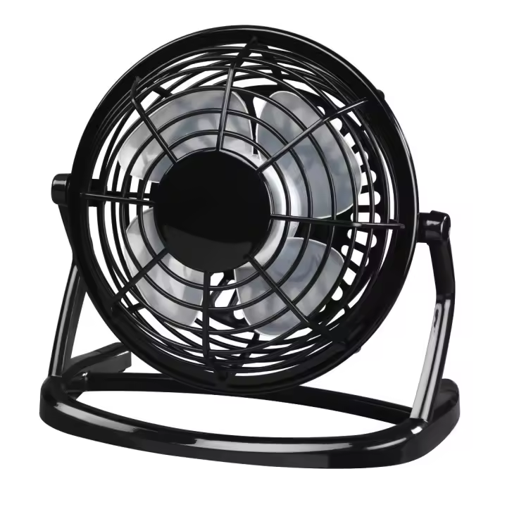 Ventilador silencioso de escritorio USB, Mini Ventilador Negro - 1