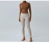 Top corto de Yoga para mujer, chaqueta deportiva de lana, abrigo de manga larga con cremallera completa, ropa deportiva informal para gimnasio - details 2