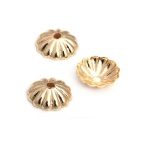 50 Uds. De cuentas redondas de latón de Color dorado de 18K, tapas de hojas de árbol y flores, suministros para hacer cuentas de joyería, accesorios Diy - details 108