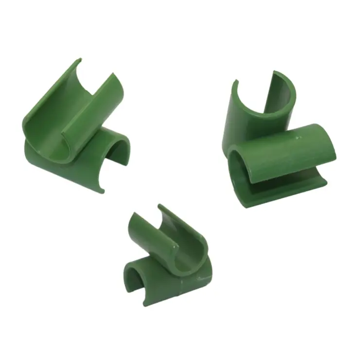 Clips de plástico cruzados para soporte de plantas, conector fijo para agricultura, sujetador ajustable, pilares de jardinería, abrazadera fija, 10 piezas - 1