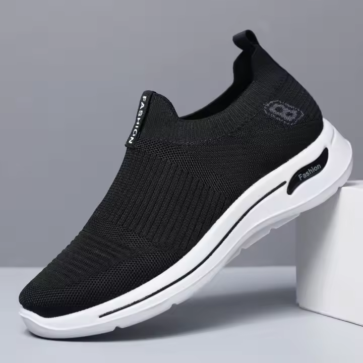 Zapatillas Deportivas de Moda para Hombres de Talla Grande Suela Ligera, Tejido Volador, Estilo Casual y Perezoso - 1