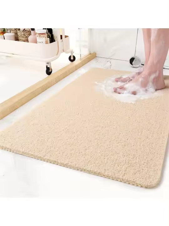 Alfombra antideslizante para baño, alfombra de ducha, fondo de malla grande, seda de masaje antideslizante para pies de baño - 1