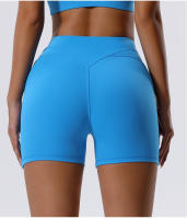 Pantalones cortos atléticos elásticos para mujer, pantalones cortos de entrenamiento suaves y duraderos con costuras planas, perfectos para Fitness o correr - details 8