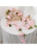 Vid de Seda de Cerezo en Blanco y Rosa Flor de Pared Colgante de 230cm para Bodas y Decoración del Hogar - details 5
