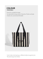 Bolso de Mano de Rayas Nuevo Bolso de Moda para Mujeres Bolso Tejido de Gran Capacidad - details 10