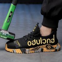 Protector de acero del dedo del pie, zapatos de seguridad para hombres, zapatos de trabajo antipinchazos, zapatos industriales transpirables, botas de seguridad de trabajo indestructibles - details 3