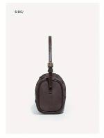 Bolso de mano tejido a mano - Multicolor (café/marrón claro/gris) Bolso de hombro compacto con cierre de cremallera para mujer, teléfono y artículos esenciales, diseño duradero y elegante - details 8
