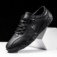 Zapatos informales de cuero hechos a mano para hombre, zapatillas con cordones, mocasines transpirables, suaves, planos, para conducir - details 9