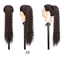 Cola de caballo rizada con cordón, estilo cornrow, con clip, efecto ombré, onda profunda, extensión de cola de caballo larga, postizo de cola de caballo - details 17