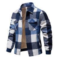 Nuevas chaquetas de otoño e invierno con solapa para hombre, abrigos informales a cuadros, ropa de hombre a la moda - details 7
