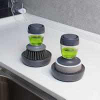 Cepillo de Soap Dispensador con Almacenamiento y Cucharas Recargables para Limpieza de Fregadero y Cocina Accesorio de Cepillo de Scrubber - details 1