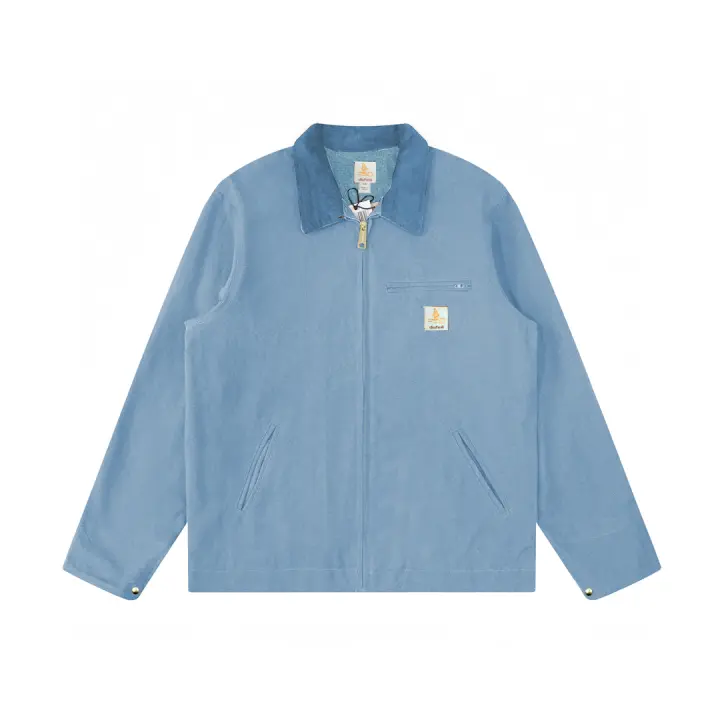 DAFEILI Primavera Verano Casual Vintage Lavado Forro de Malla Ropa de Trabajo Lona Detroit Chaquetas - 1