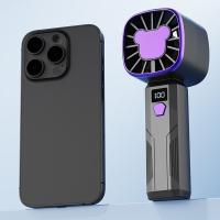 Con pantalla de visualización ventilador de mano 5 velocidades ajustable recargable de alta velocidad Mini ventilador refrigeración de bajo ruido - details 3