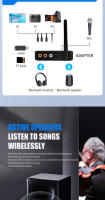 Adaptador de Audio 2 en 1 con Bluetooth, receptor y transmisor compatible con NFC, 6,5mm, micrófono Coaxial, RCA, 3,5mm, Aux, tarjeta TF, unidad Flash Usb - details 6