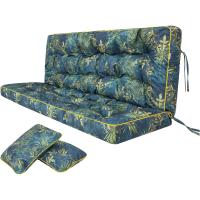 Cojines de Asiento y Respaldo Impermeables Diseño Acolchado y Correas 100 cm Marrón - details 14