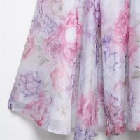 Elegante Vestido A-Línea Suelto con Manga Abullonada Cuello en V Material de Poliéster - details 7