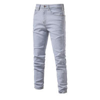 Pantalones de mezclilla lavados personalizados para hombre, Pantalones rectos ligeramente elásticos, informales, a la moda, primavera y otoño, nuevos - details 1
