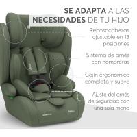 Silla de coche, Grupo 1/2/3, 9-36 kg (76-150 cm), Silla coche bebé y niños, Reposacabezas 13 posiciones, 15 meses a 12 años, Cadeira Auto, Gris - details 25