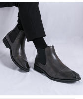 Botas Chelsea con estilo simple clásico conjunto de pies botines casuales de negocios británicos - details 12