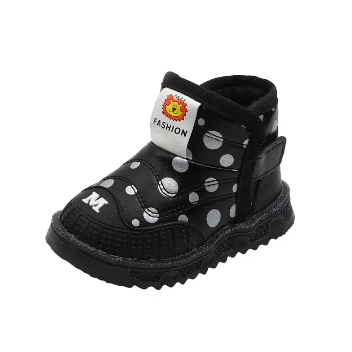 Iluminación botas de nieve de 1-6 años de edad de lana zapatos de algodón engrosado suelas suaves zapatos de niño marea - 1