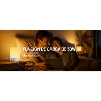 Taipow Lámpara de Mesita de Noche Tactil, 6W Lamparas de Mesa Led Modernas con 4 puertos de USB