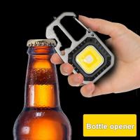 Mini llavero LED portátil, luz de trabajo, linterna de bolsillo, recargable por USB, luz de acampada al aire libre con martillo - details 8