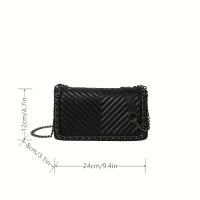Elegante Bolso de Hombro de Cuero Sintético con Aretes Bolso de Lapa en Forma de V para Mujeres - details 8
