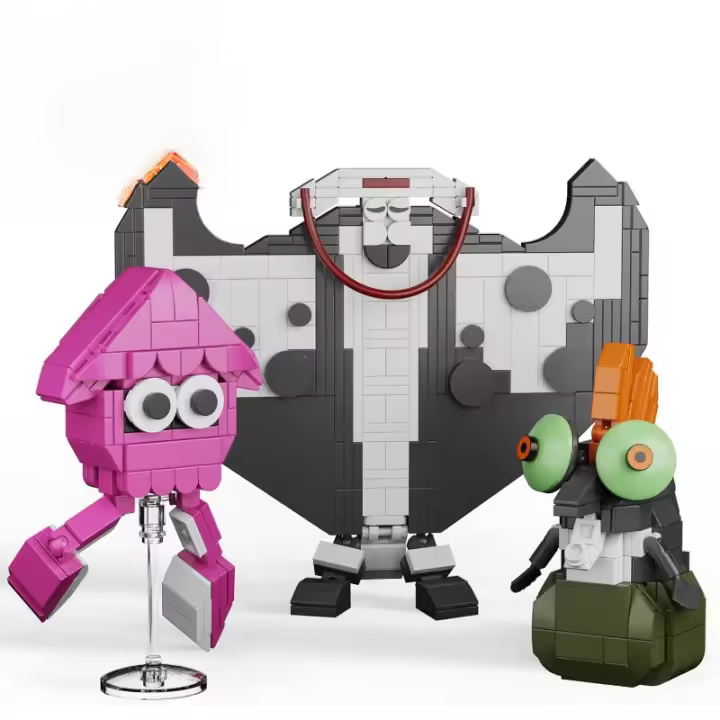 Kit de construcción de dibujos animados de juego, kit de bloques de construcción de personajes, modelo de construcción estable y lindo, regalos creativos para niños, adolescentes y niños 8+ (497 piezas) - 1