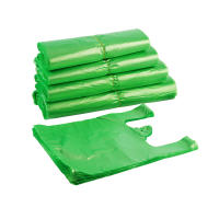 Bolsa de plástico con asa para basura, chaleco verde de 9 tamaños, para regalo, venta al por menor, supermercado, compras de comestibles, 100 piezas - details 5