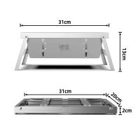 Estufa de leña de picnic de acero inoxidable para el hogar plegable portátil para acampar al aire libre, estufa de barbacoa desmontable - details 6
