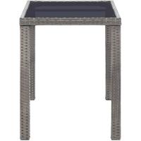 Mesa de jardín, muebles, mesa auxiliar, decoración exterior, terraza, exterior, patio, parque, ratán sintético gris - details 3