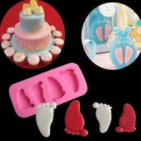 Pie de bebé molde de crema de chocolate de silicona 3D, utensilios, pudín, decoración de pasteles, herramientas para hornear - details 5