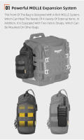 Rhinowalk-portabotellas para motocicleta, bolsa para hervidor con aislamiento de Motor, soporte para vasos de liberación rápida con sistema MOLLE en bolsa para motocicleta - details 9