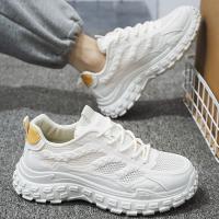 Zapatos masculinos nuevos zapatos deportivos con superficie de malla transpirable tendencia masculina zapatos casuales antideslizantes con suela gruesa moda masculina - details 3
