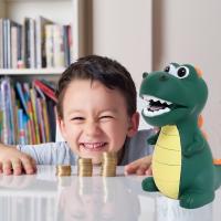 Hucha infantil de dinosaurio Regalo de Navidad/Cumpleaños de plástico indestructible, gran capacidad, adorno, grande, vinilo a prueba de caídas, regalo para niños - details 3