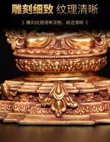Vajrasattva Nepal hecho a mano tibetano tántrico cobre puro dorado adoración del hogar estatua de Buda adorno de práctica - details 3