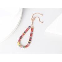 Pulsera de tenis Multicolor ajustable para mujer, brazalete de circonita colorida con arcoíris, cadena de mano, joyería - details 8