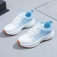 Zapatos individuales casuales para mujer, zapatos pequeños blancos, zapatos para correr tejidos voladores, nuevos zapatos deportivos casuales transpirables de moda - details 2
