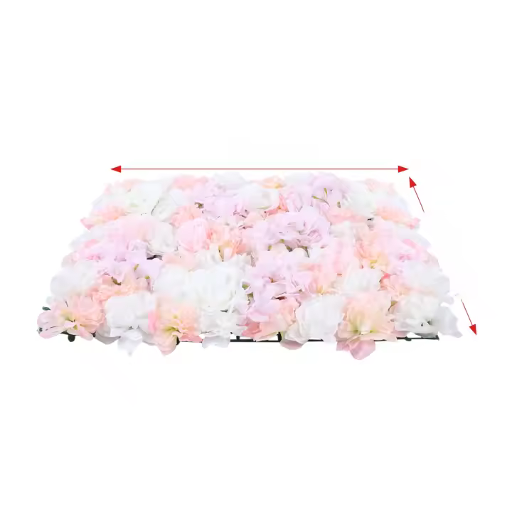 20 piezas de pared de flores artificiales para boda, Fondo de calle DIY, pared de rosas, 40x60cm - 1
