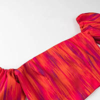 TRAFZA-Conjunto elegante de verano para Mujer, Top corto ajustado con cremallera lateral y Espalda descubierta, a la cadera Falda Midi, paquete salvaje - details 5